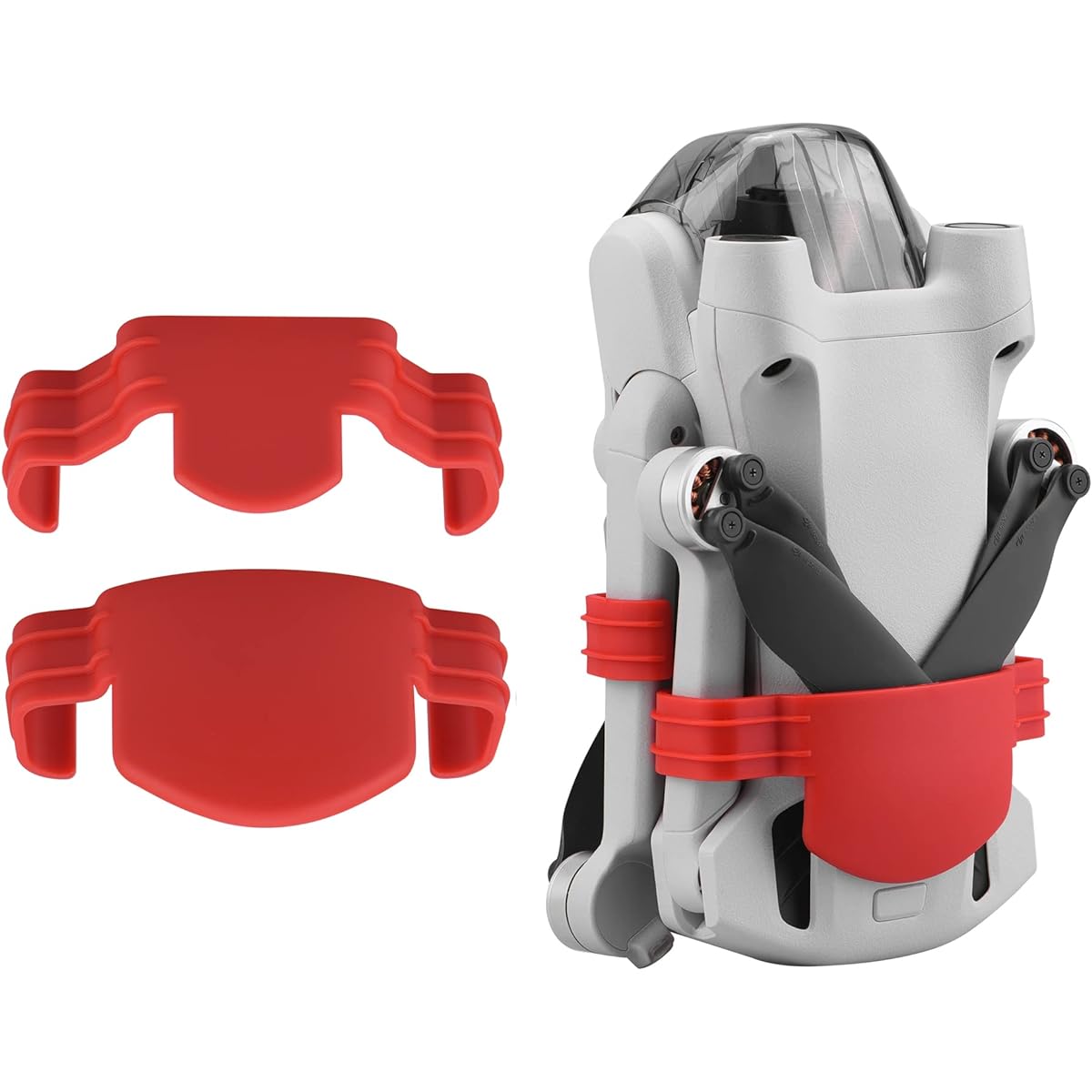 Propeller Guard Strap Holder Protector Stabilizer for DJI Mini 3 Pro Drone Accessories (Red)