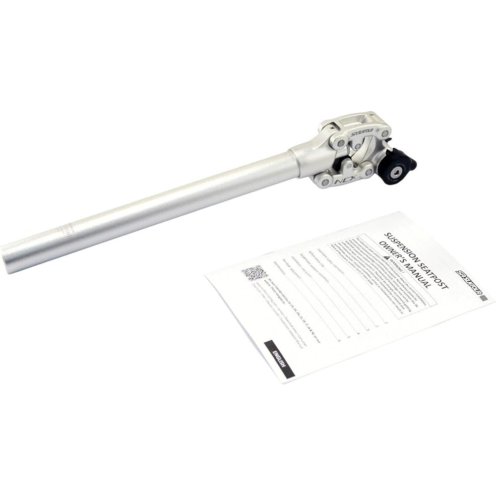 SR SUNTOUR SP12 NCX Suspension Seat Post with Protective Cover 27.2X400mm, Silver, VK2297