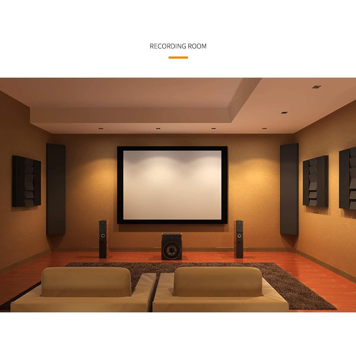 Wall Acoustic Panel, Bar KTV Acoustic Foam Panel Hotel Club Sound Absorption Cotton Soundproofing Foam Panel 50CM, 100CM (Black 20*20*50CM) (Brown 20*20*50CM)