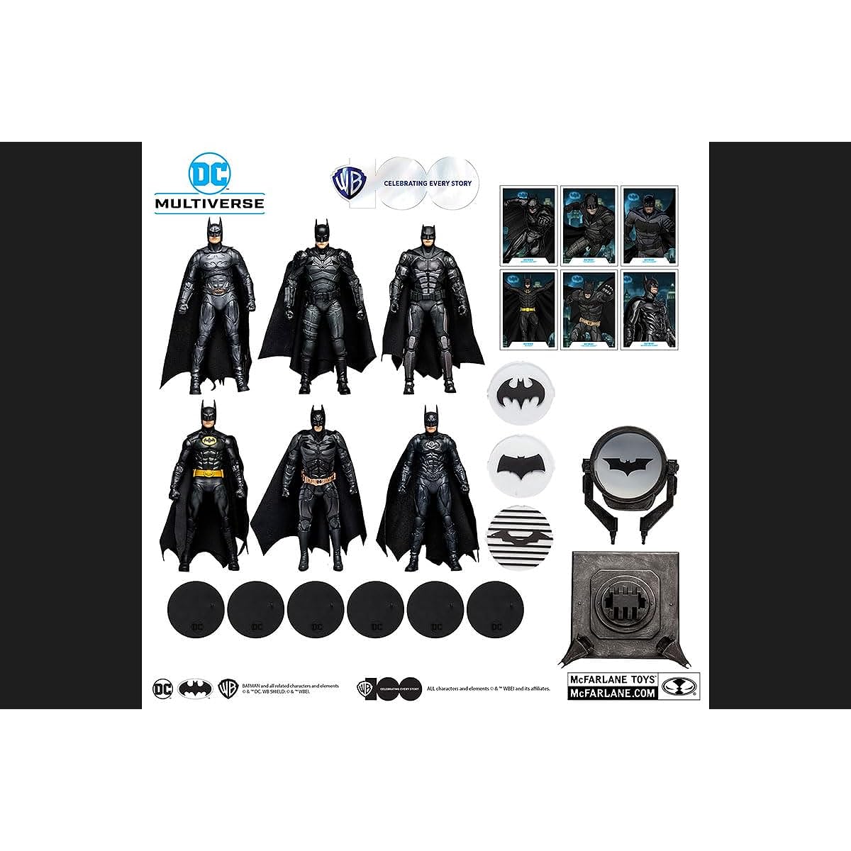 "Warner Bros. 100th Anniversary" [DC Multiverse] 7-inch Action Figure "Ultimate Movie Collection" Batman (6-pack)