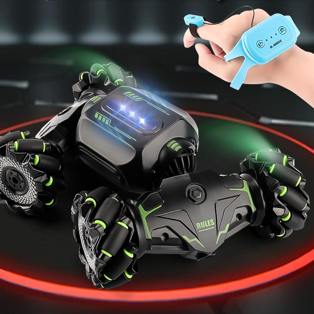 Asou 2.4GHz Remote Control Car RC Stunt Car Gesture Induction Twist Car Stunt RC Crawler 4WD RC Car Birthday Gift for Boys/Girls