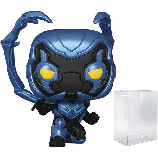 POP DC Heroes: Blue Beetle - Blue Beetle Funko Vinyl Figure (Includes Compatible Box Protector Case), Multicolor 3.75"