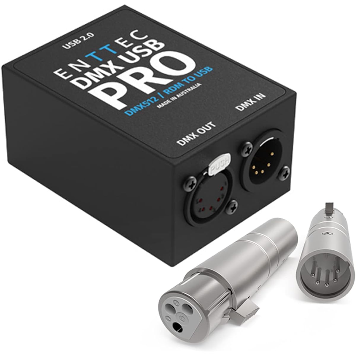 Enttec DMX USB Pro 70304 Lighting Controller Interface & SIRS-E 70029 5P Male to 3P Female Adapter (Bundle)