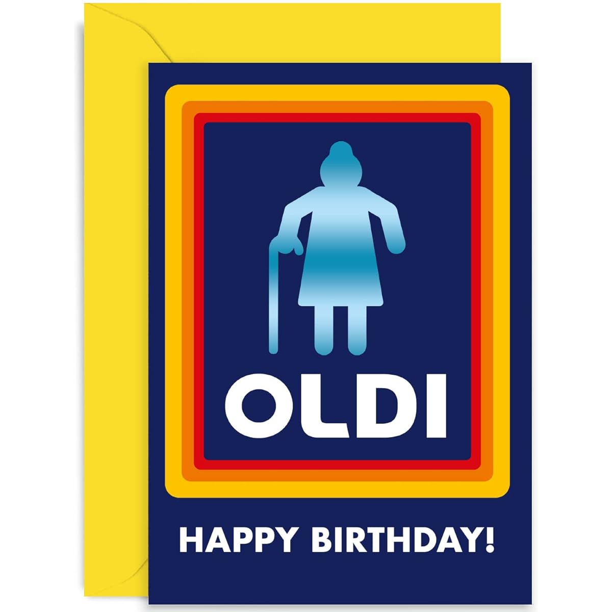 Old English Co. Funny Birthday Cards Funny Birthday Cards for Her - Hilarious Jokes Happy Birthday Oldi Cards Grandma Nanmum Sister Aunt - Silly Birthday Cards for Women | Blank with Envelope