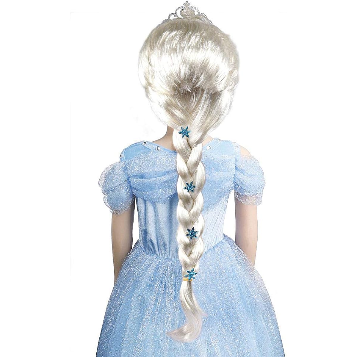 Tacobear Elsa Wig Frozen Elsa Braids Princess Tiara Princess Elsa Dress Up Costume Accessories for Kids Girls