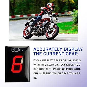 Speed Display Meter Motorcycle Gear Indicator Ducati Monster 696 795 796 Corse Stripe 797 821 1100 EVO 1200 SR 1200S 1200R Gear Display Meter