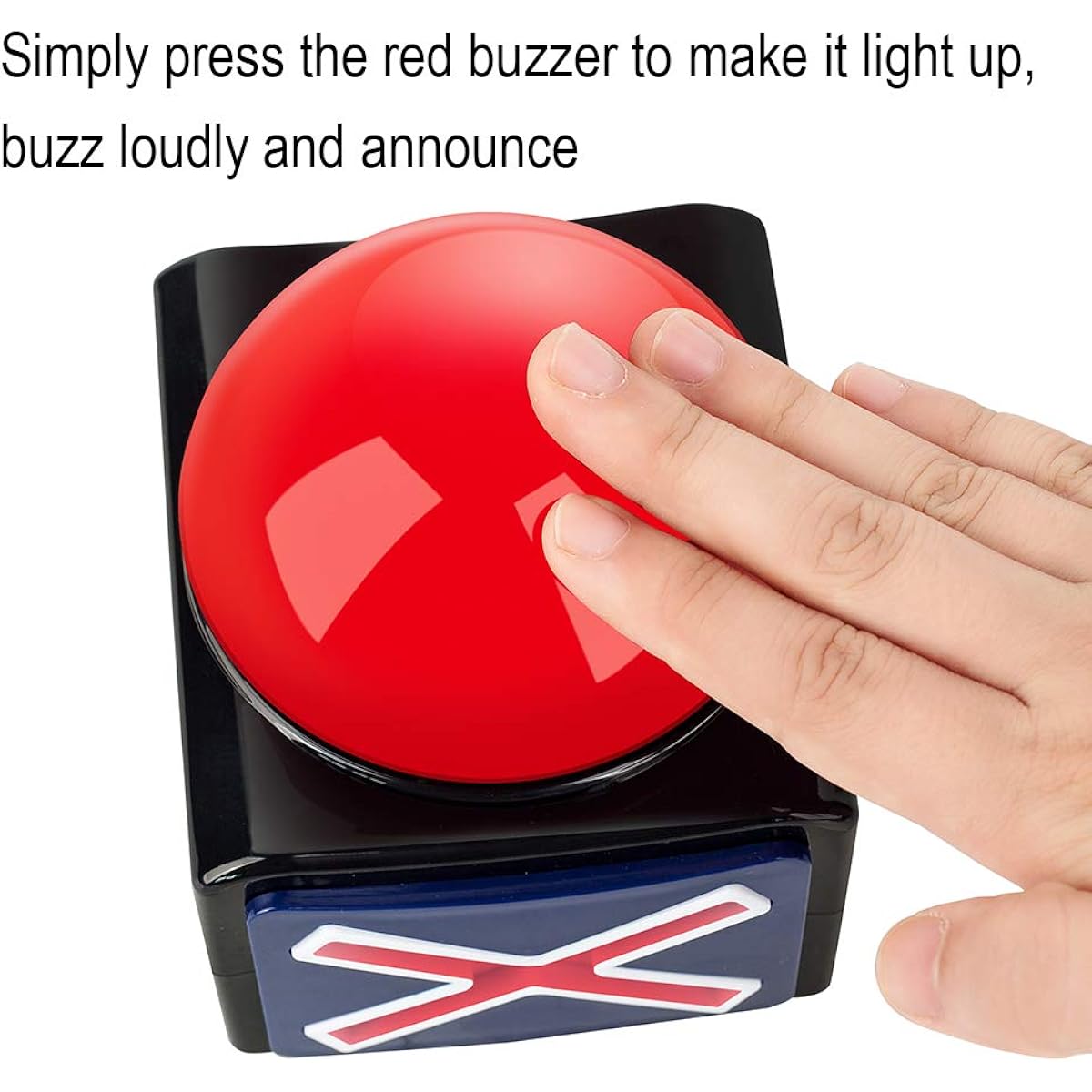 MyMealivos XL Buzzer Alarm Button with Sound and Light Trivia Quiz Game (1x)