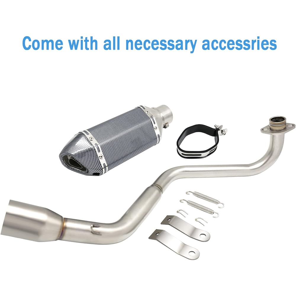 Motorcycle Slip-On Exhaust Muffler Compatible with Hon.da Grom MSX125 2013 2014 2015 2016 2017 2018 2019 2020 2021 2022 2023