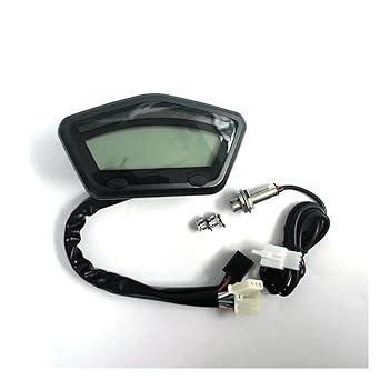 LED Indicator Odometer Fits Bike Scooter Motocross ATV Adjustment 7 Colors Universal Motorcycle LCD Digital Gauge Panel Speedometer Tachometer Odometer