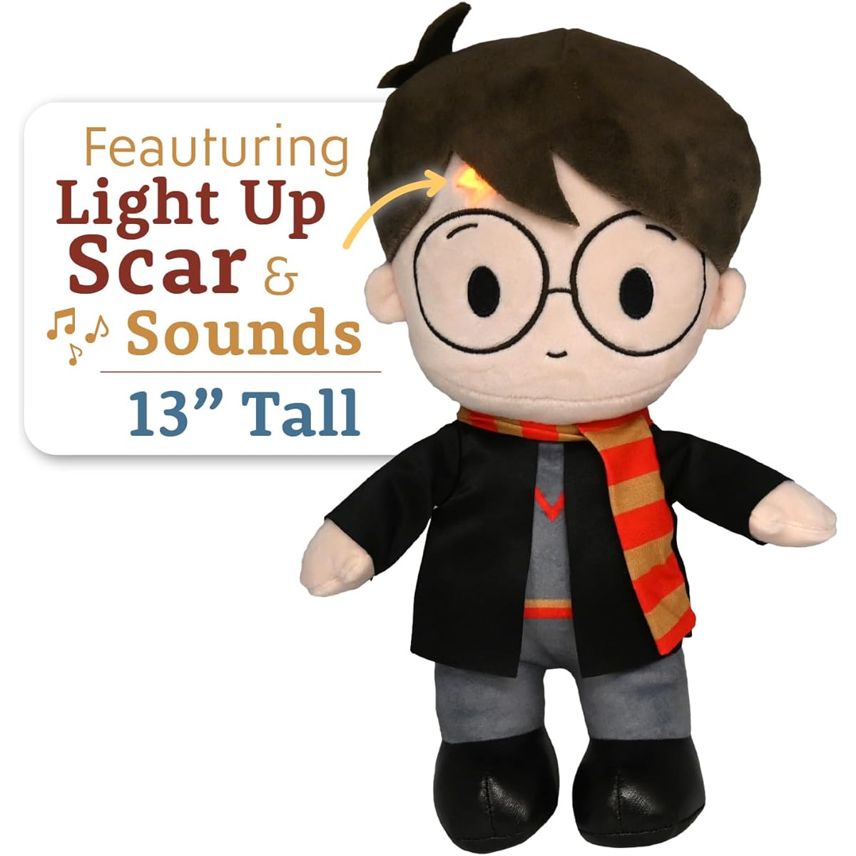KIDS PREFERRED Harry Potter Light Up Scar Soft Hug Stuffed Animal Cute Stuffed Toy Gift for Toddler Boys Girls Kids 13 Inch