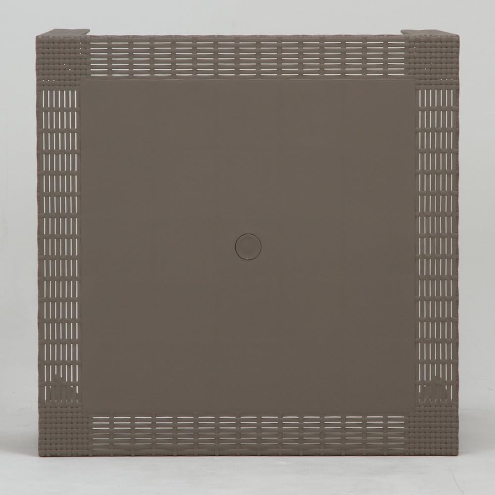 Fuji Boeki Garden Plastic Modern Table Stella 80x80cm Outdoor Usable Gray