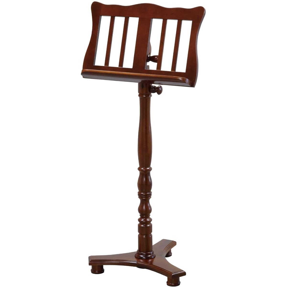 Kiktani Music Stand Wooden Height Adjustment 830~1,150mm (580mm) FS-0601S BRO
