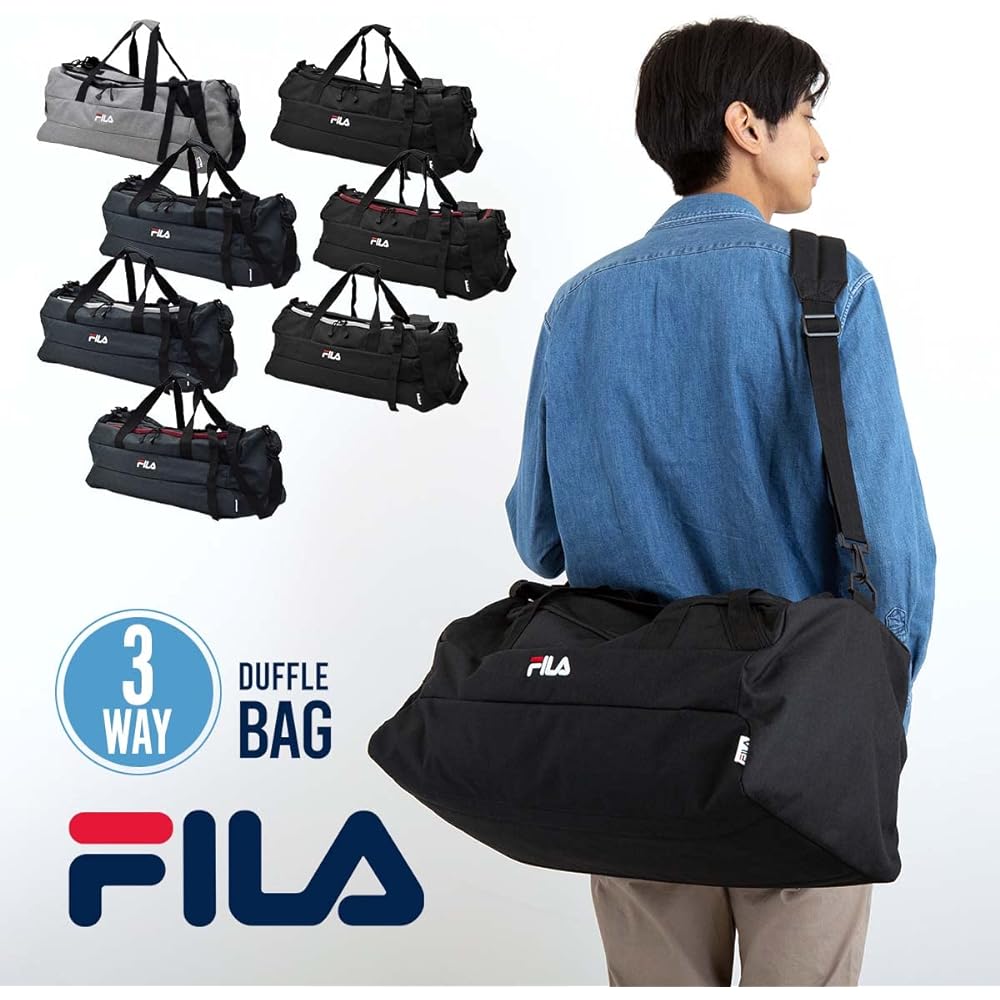(FILA) FILA Brand Logo Boston Boston Bag 3way (Black/Red)