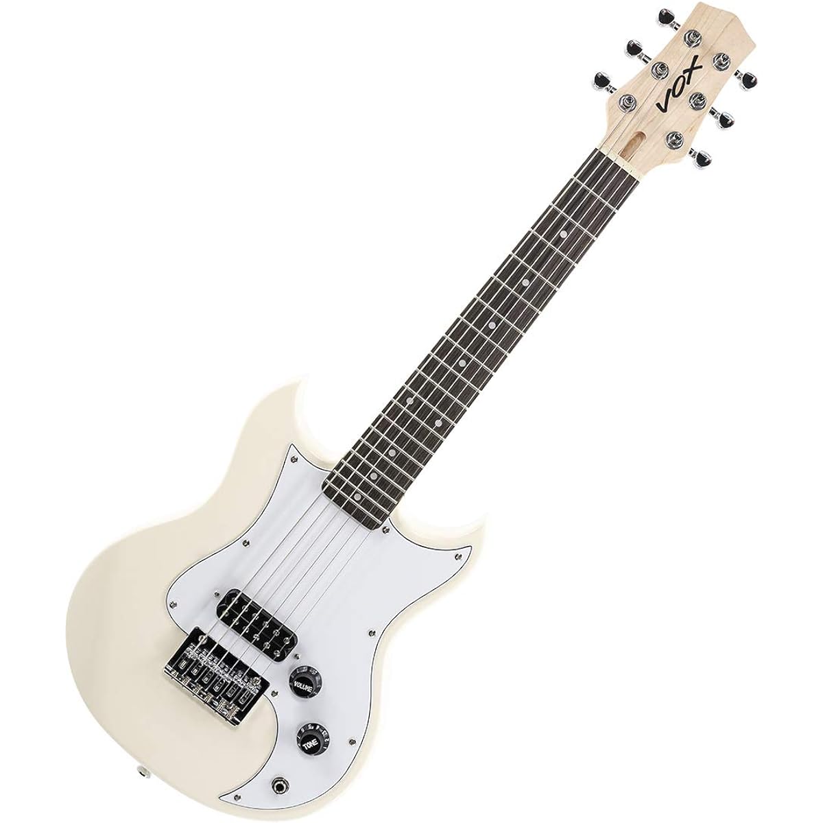 VOX SDC-1 MINI WH (White) Mini Electric Guitar Beginner 14-piece Set [Includes GA15II] Mini Guitar Travel Guitar Short Scale White Box