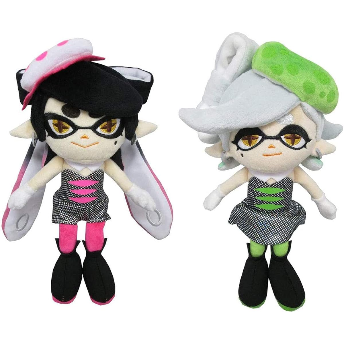 Splatoon Plush Toy Squid Sisters Aori & Hotaru (S) Set of 2, Height 23cm, Splatoon ALL STAR COLLECTION