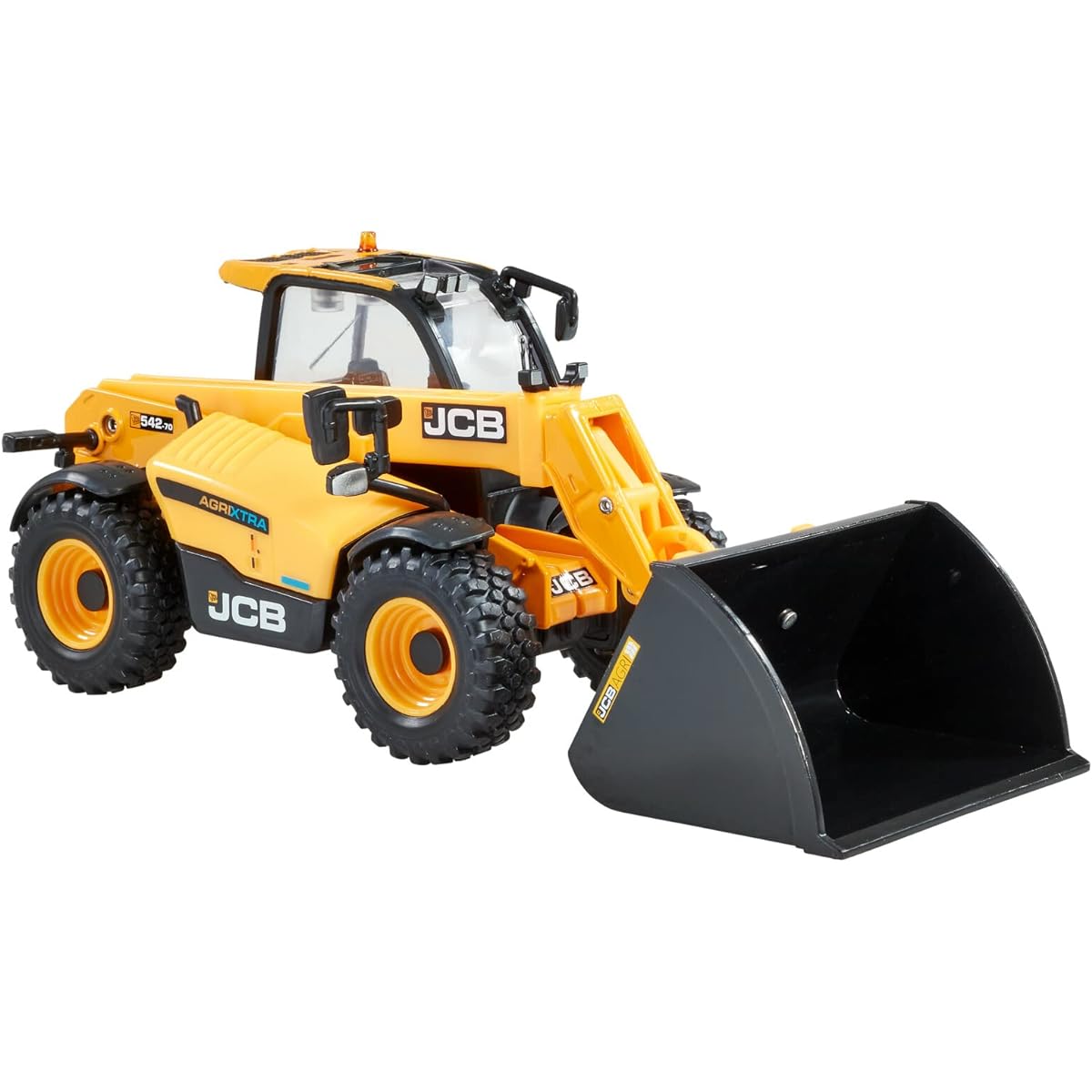 Britains JCB AGRIXTRA Roadall Farm Toy - Telescopic Handler - 1:32 JCB AGRI Truck - Collectible Tractor Toy - 1:32 Scale Farm Toy - Great for Collectors and Kids - Ages 3+, Yellow, 43325