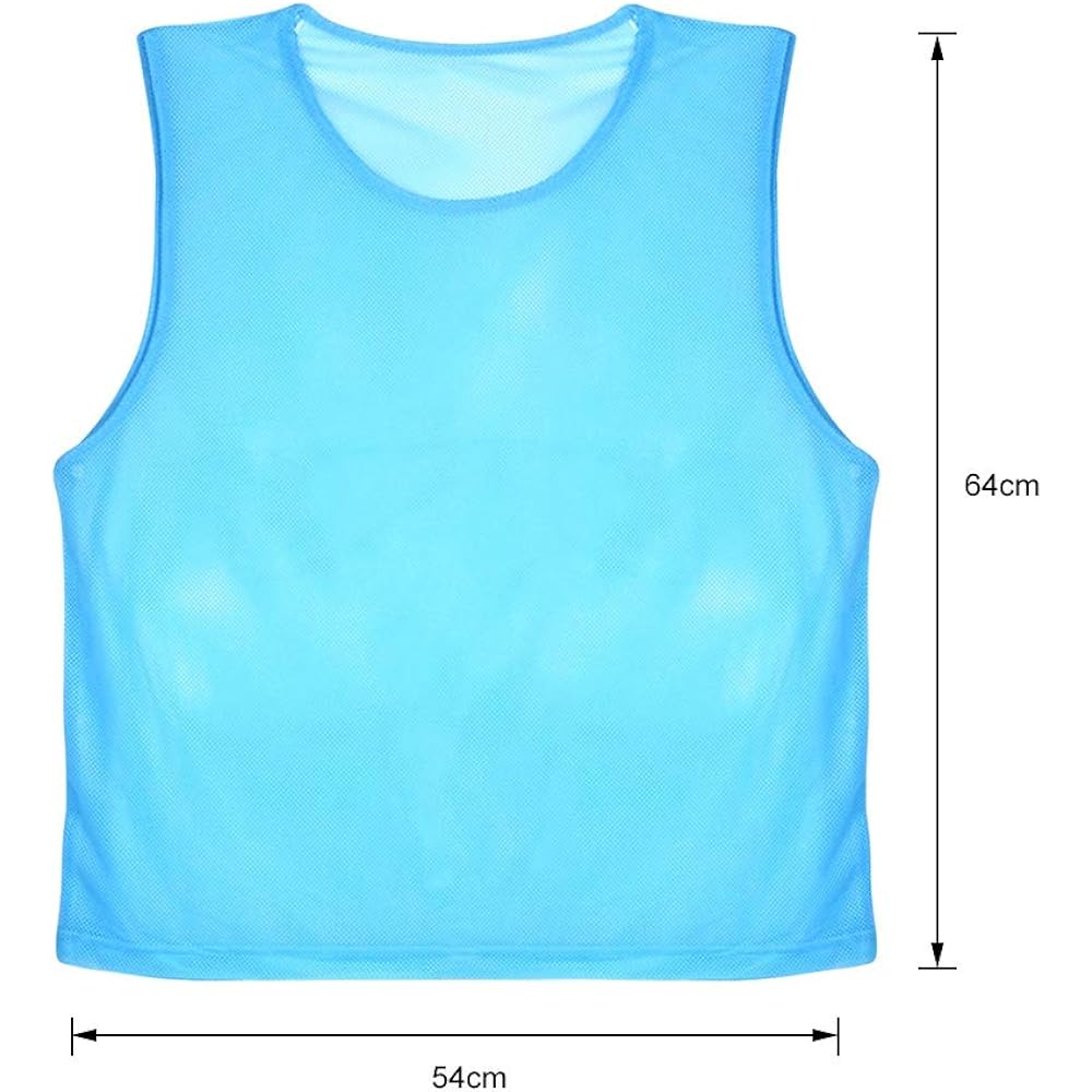 [Set of 12] Junior bibs, mesh bibs, soccer, futsal bibs, basketball vest, track and field, for adults, unisex, breathable, sweat-absorbing, quick-drying, track and field, athletic events, sports, training bibs, suitable for events, vest, bib...