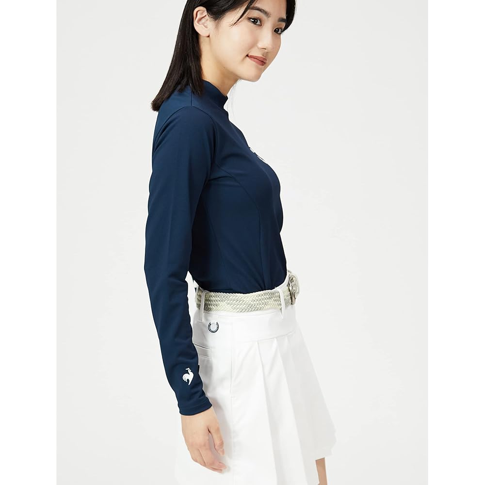 [Le Coq Sportif] 22 Fall/Winter Model Golf Long Sleeve Shirt High Neck Sweat Absorbent Quick Drying Stretch UPF50 Waist Shape Women's