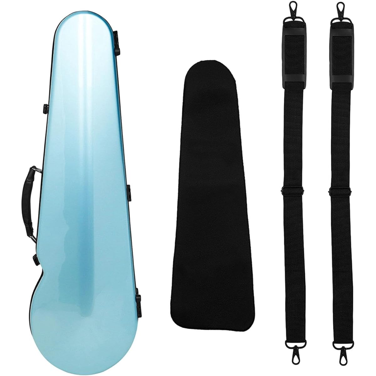 Freneci Carbon Fiber Violin Hard Case Violin Music Bag Anti-Scratch Durable Sturdy Straps Violin Backpack for Violin Lovers Players