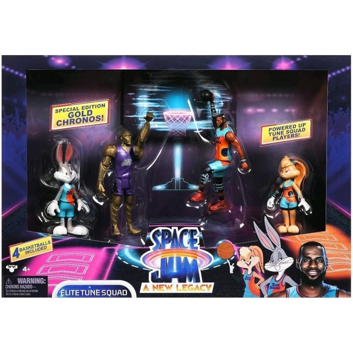 Space Jam New Legacy Elite Tune Squad - Includes LeBron James, Bugs Bunny, Lola Bunny, Special Edition Chrono