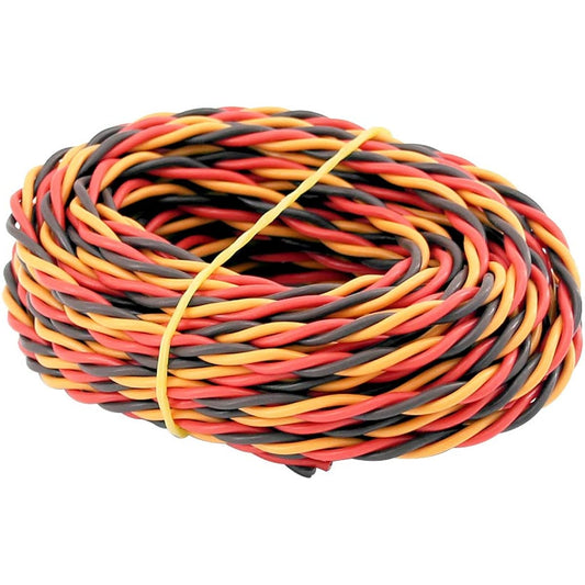 16ft 5m 3 Way Servo Wire 22AWG 60 Core Twisted Cable for JR Hitec Futaba(BDHI-37)