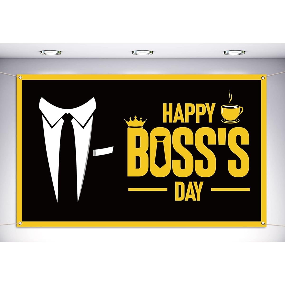 Nepnuser Happy Boss's Day Photo Booth Backdrop Best Boss Ever Office Photo Background Wall Decoration