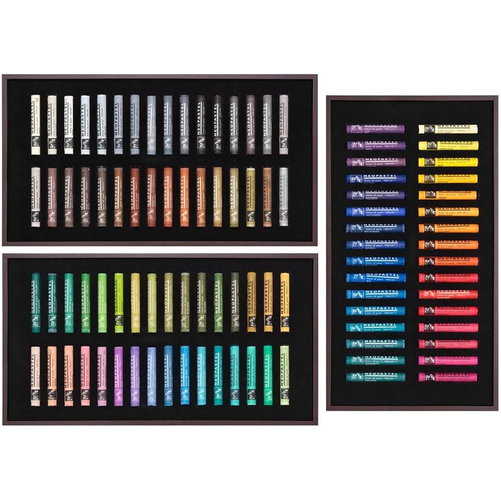 Caran d'Ache Oil Pastel Neo Pastel 96 Color Set 7400-996 Wooden Box Regular Imported Product
