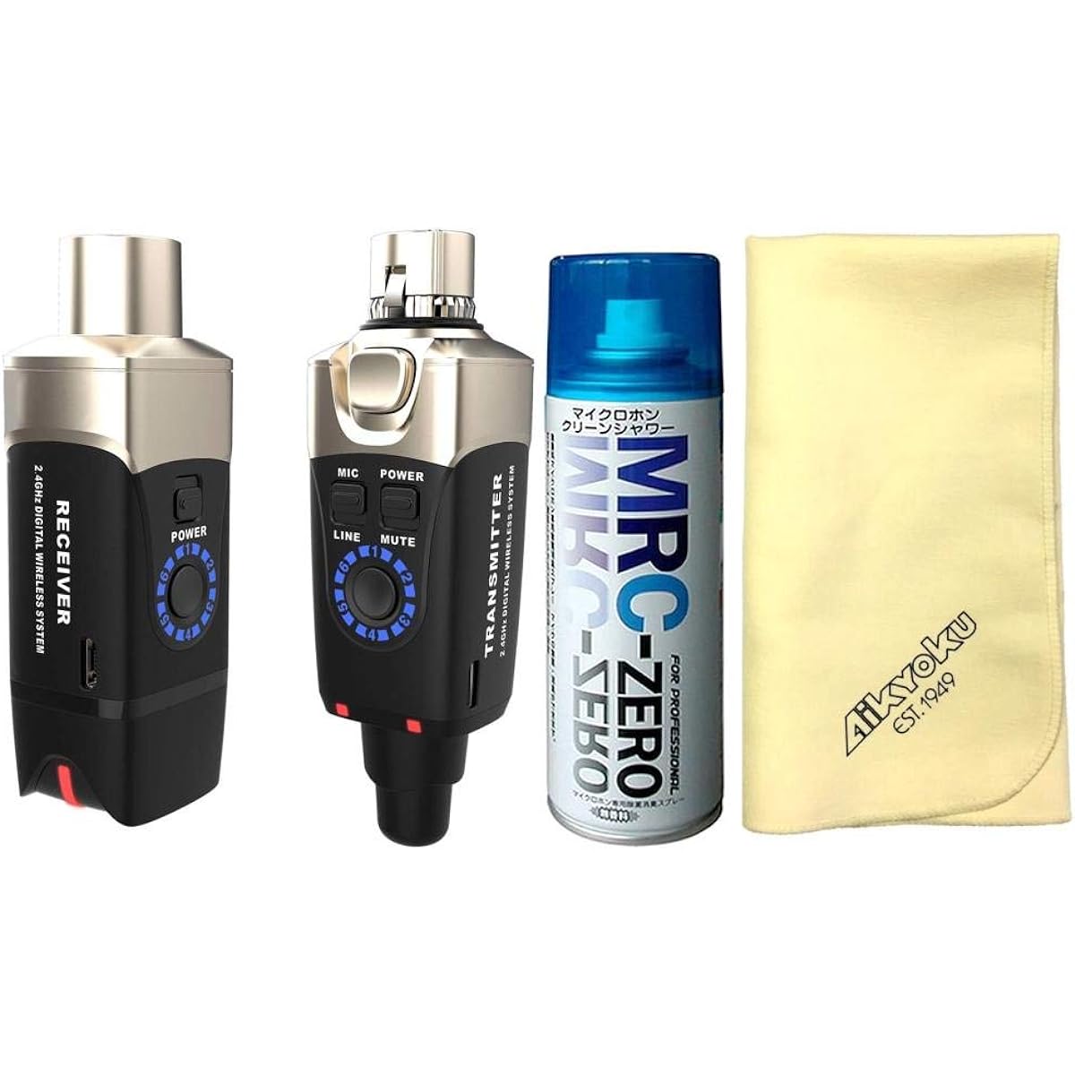[Microphone disinfectant spray/MRC-ZERO + Aikyoku cloth included] Xvive XV-U3 Digital Wireless System for Microphones