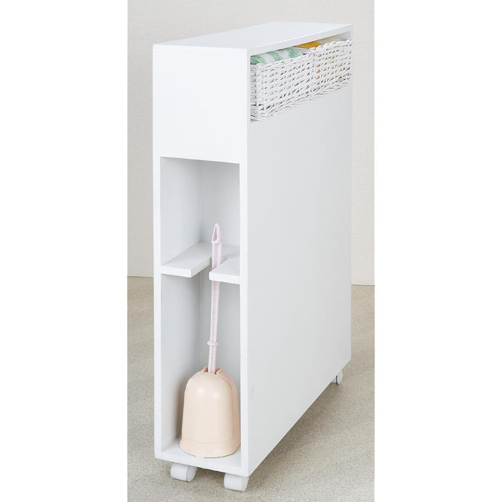 SUN・HARVEST Multifunctional Toilet Rack White Completed Product LS-2400WH 15.5×50×71cm [Parallel Import]