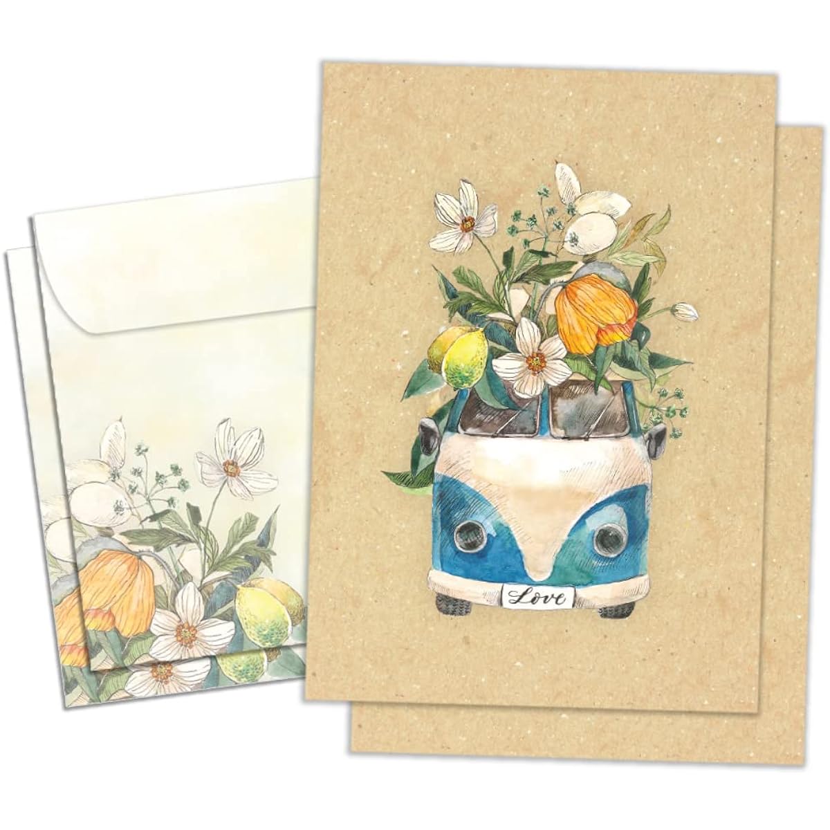 Tree-Free Greetings Wedding Greeting Cards, Eco-Friendly, Made in the USA, 100% Recycled Paper, 5" x 7", Enjoy Your Journey (GT61260)