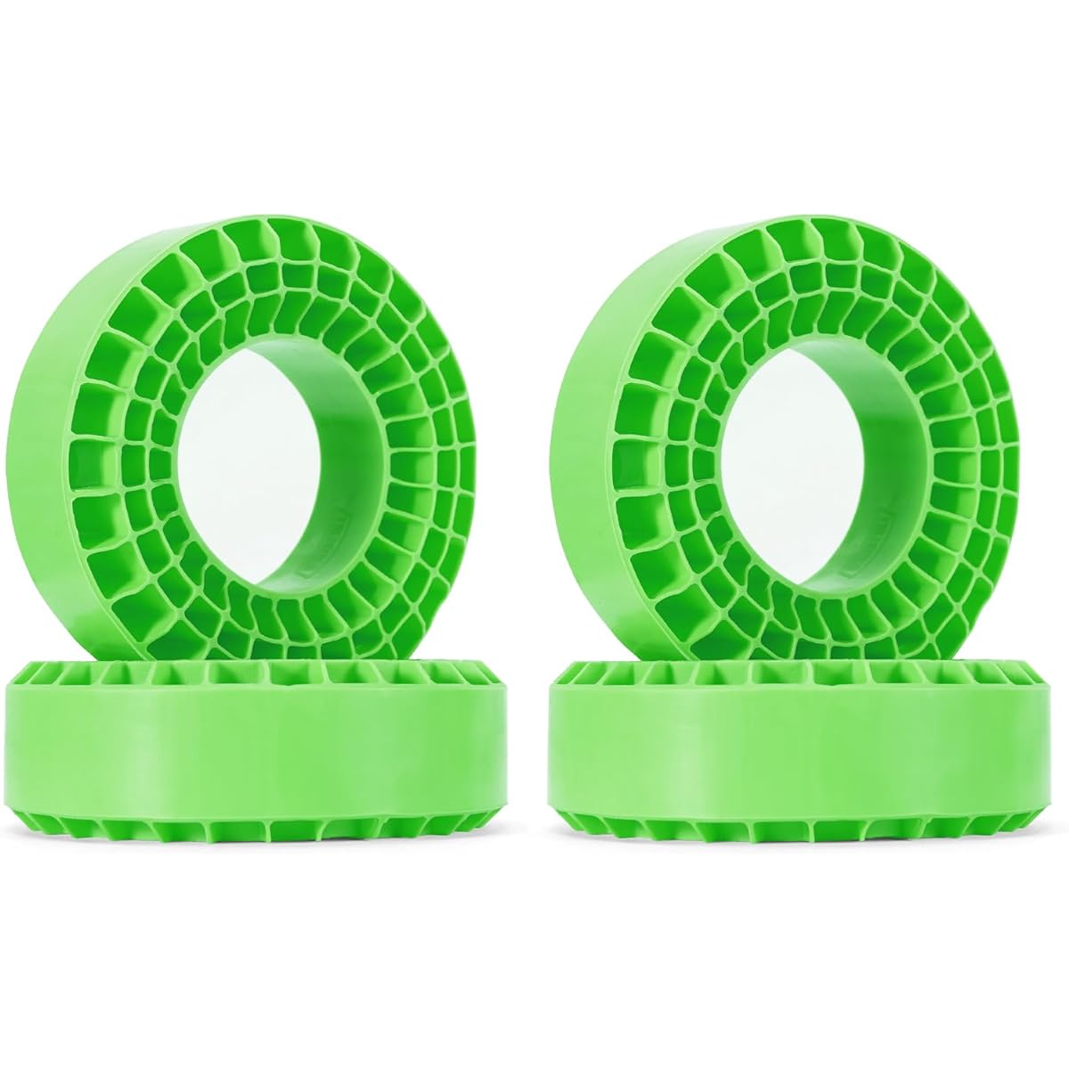 INJORA Silicone Rubber Insert Foam 106-108mm Outer Diameter 4.25" for 1.9" Tire (Green)