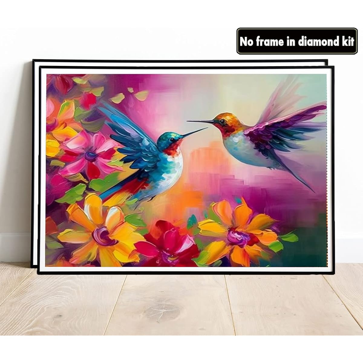 GIEAAO Paint by Number Kit 2 Pack for Students Beginners Oil Painting Flowers and Birds Canvas DIY Oil Painting Kit with Paint Brush and Acrylic Pigment for Art Craft Home Wall Decor (16x20 Inch)