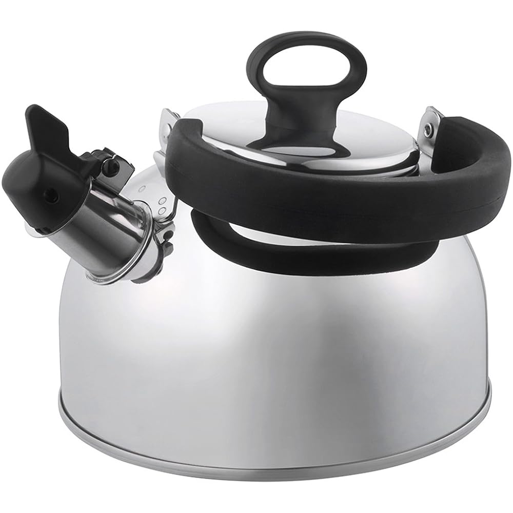 Cook Vessel FIKA Stainless Steel Harmonica Kettle 2.3L Black FIKASTH-23 BK