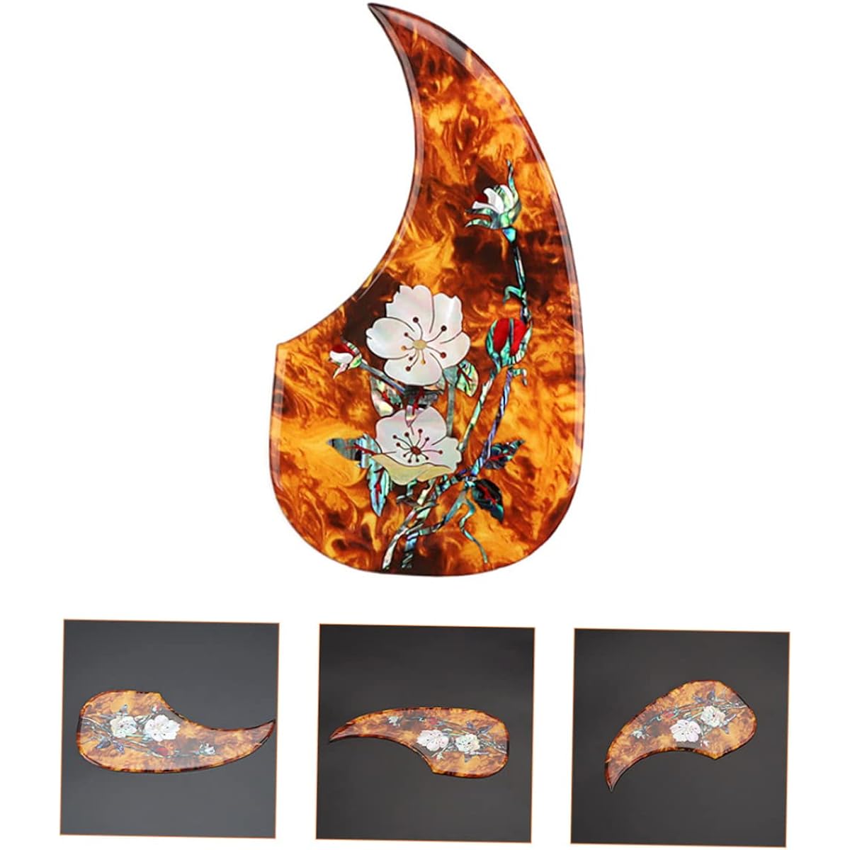 VICASKY 4pcs Guitar Pickguard Ukulele Pickguard Stickers Hawaii Stickers Guitar Protector Decals Plastic Pickguard Ballad Guard Plate Anohana
