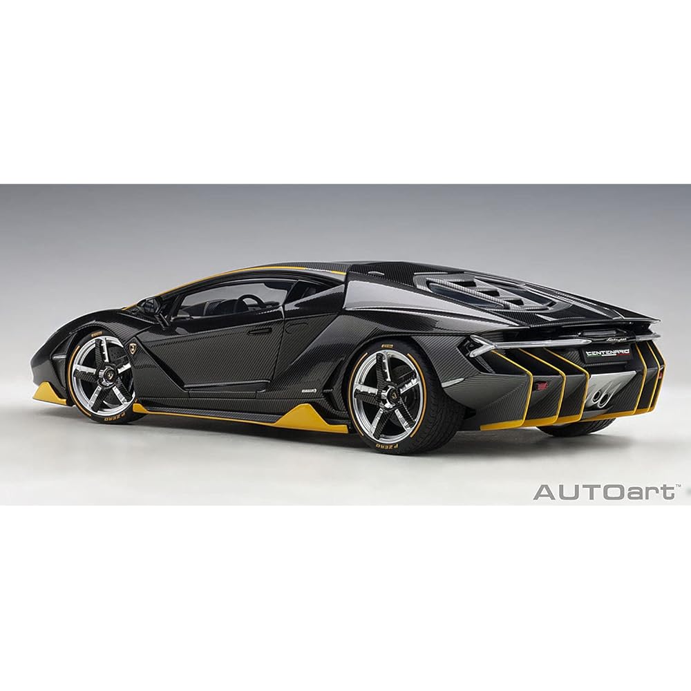 AUTOart 1/18 Lamborghini Centenario Carbon Black/Yellow Accent Finished Product