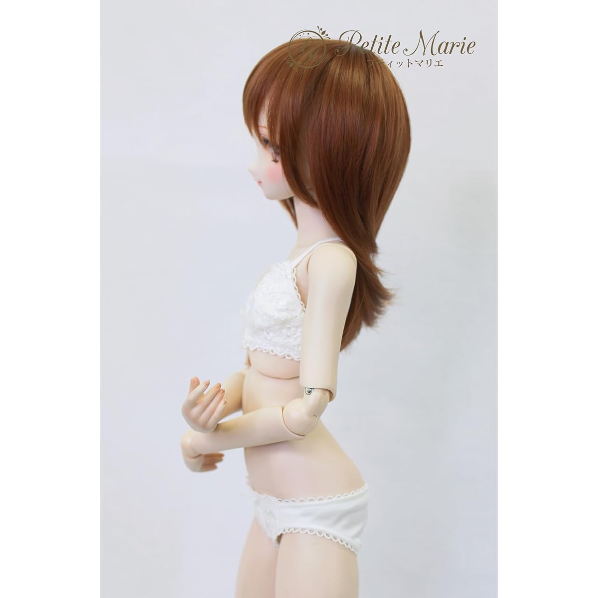 [Petite Marie] 1/3 DD DDS S-bust compatible lingerie set, underwear, bra and shorts set, white, smooth material, floral embroidery, floral lace, 60cm doll, BJD doll clothes [Petite Marie] [No.0196]
