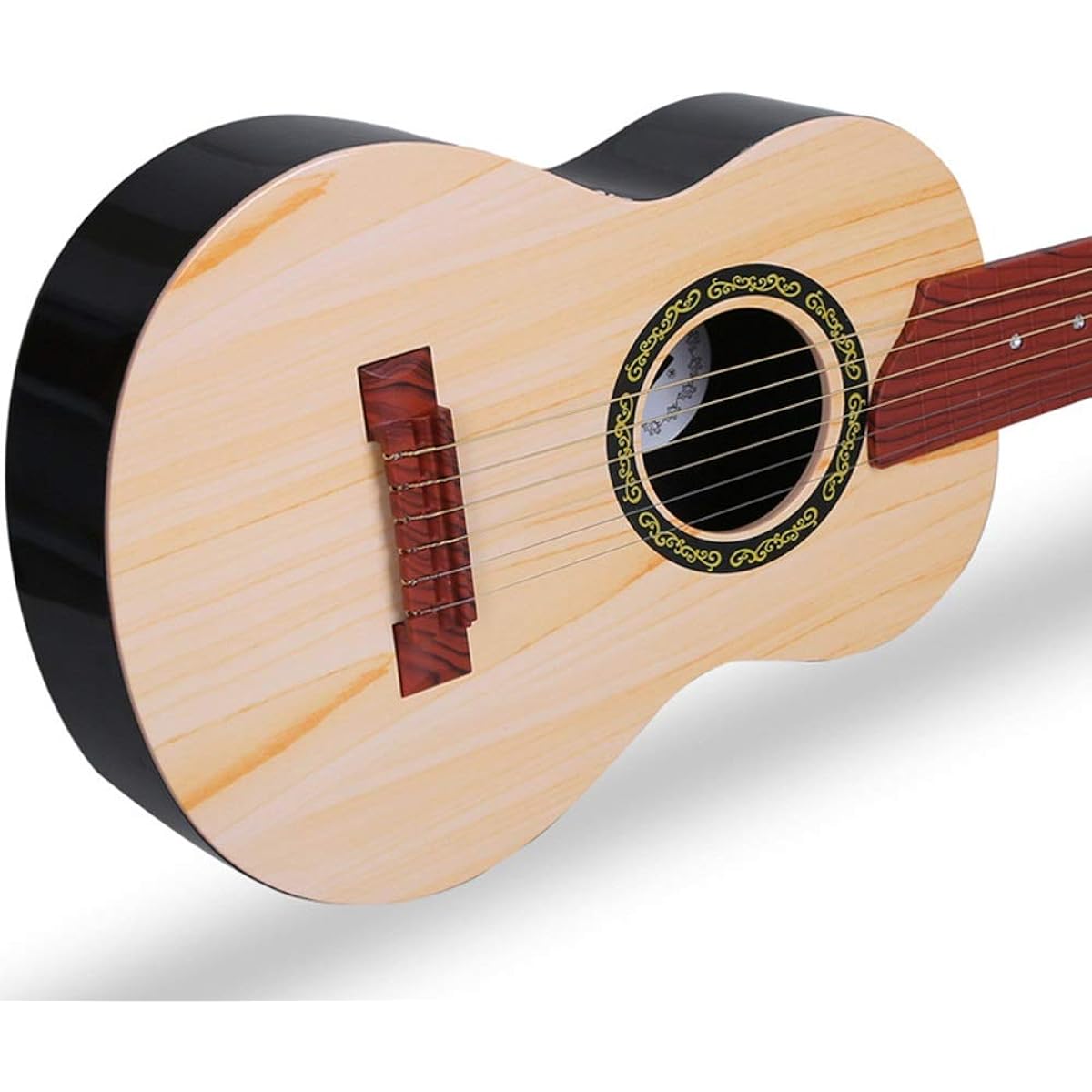 Ukulele 6 String Ukulele Instrument for Music Beginners Natural 26 Inch Perfect Gift (Color: Natural, Size: 26 inches)