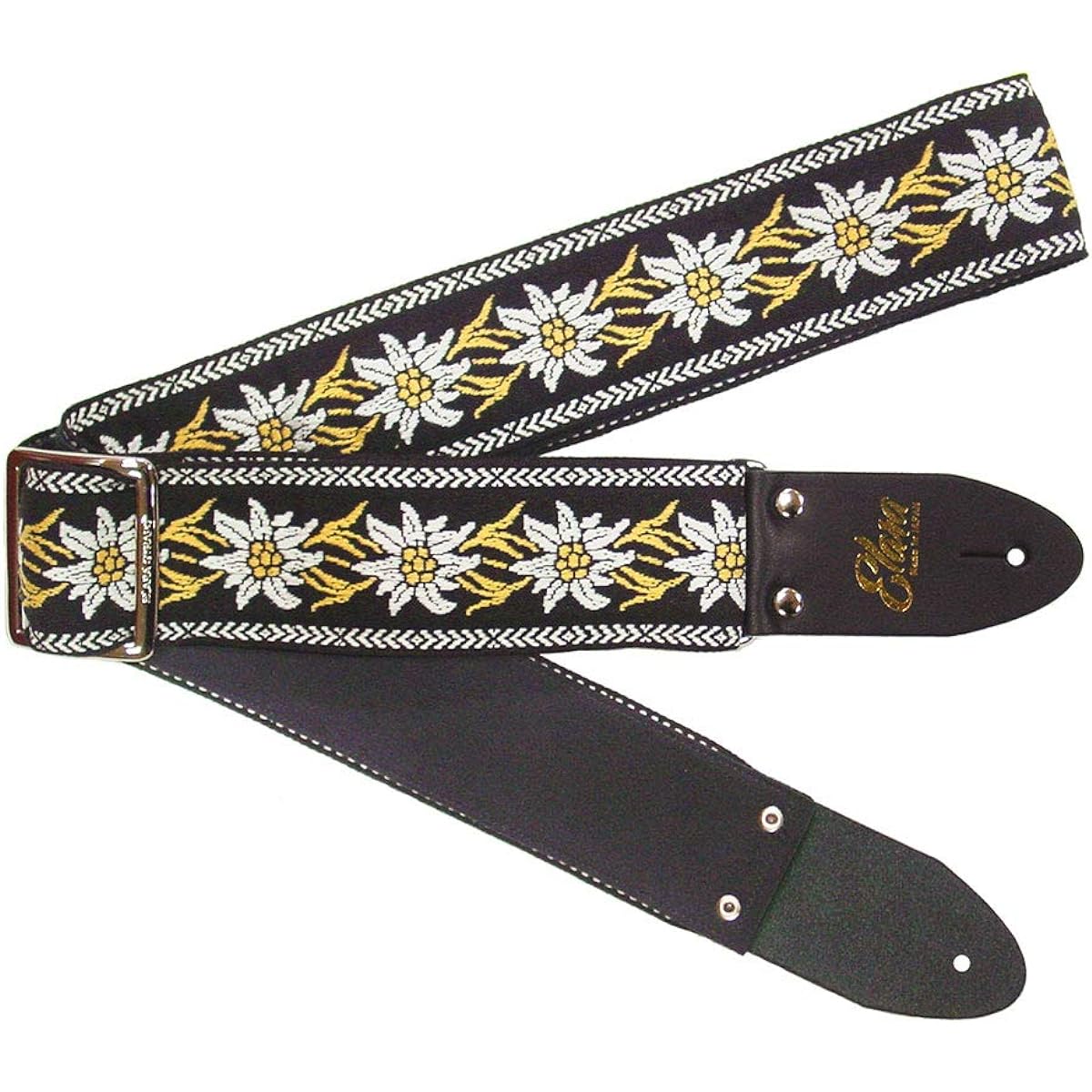 Elara Straps Spread Constanta Black(Black) Ultrasuede Beautiful and sturdy professional guitar strap
