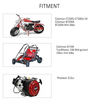Recoil Starter Pull Starter Predator 196cc 212cc Coleman CT200U CT200U-EX BT200X KT196 Baja Warrior Heat MB200 MB165 Massimo Mini Bike Harbor Freight 5.5hp 5.5hp Go Kart Kart