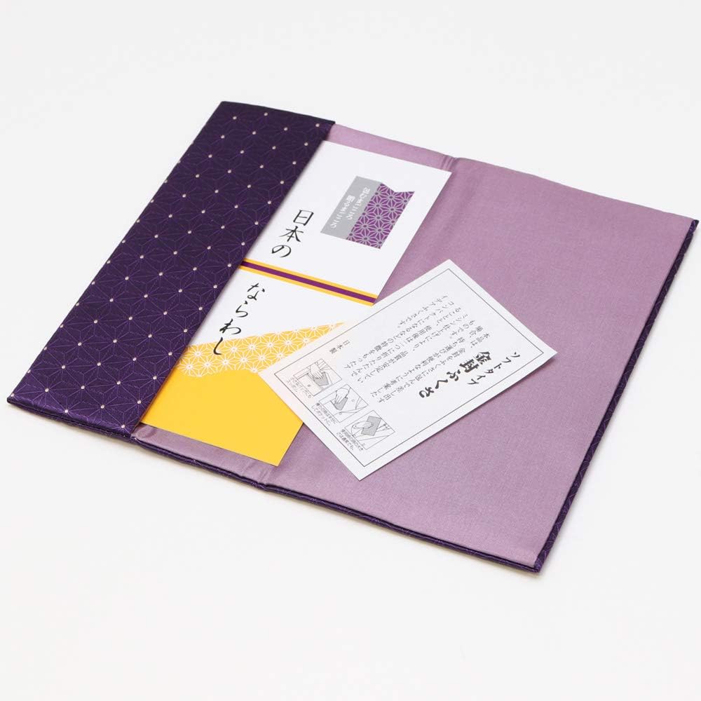 Nenju dot com Kinsealed Fukusa <Nishijin Ori Pure Silk> Hemp Leaves (Similar Purple) For Congratulations and Condolences With Paulownia Box For Congratulations And Condolences Fukusa Kinseal Fukusa Prayer Beads Weddings Funerals Wakes Funerals Memorial S