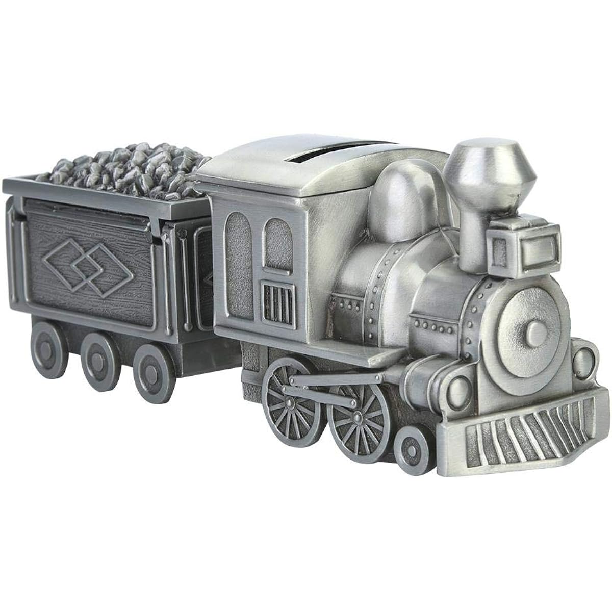 Wal Front Money Saving Box Children Coin Piggy Bank Alloy Retro Train Model Saving Box for Table Decoration