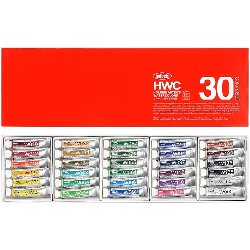 Holbein Transparent Watercolor Paint W409 5ml 48 Color Set 3409