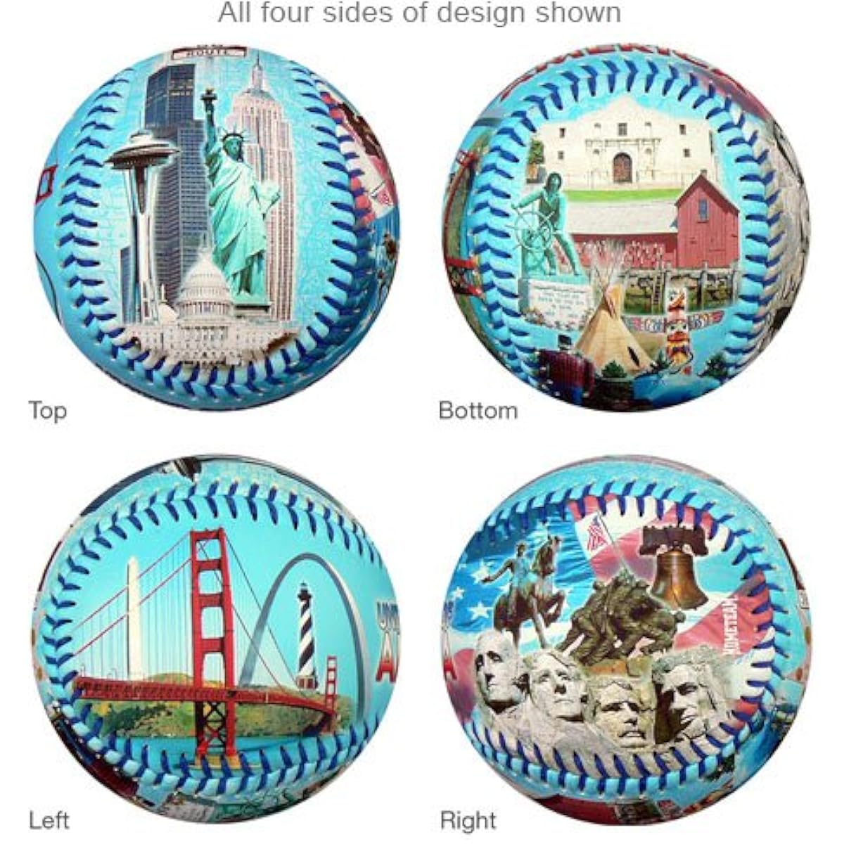 America Landmarks Souvenir Baseball