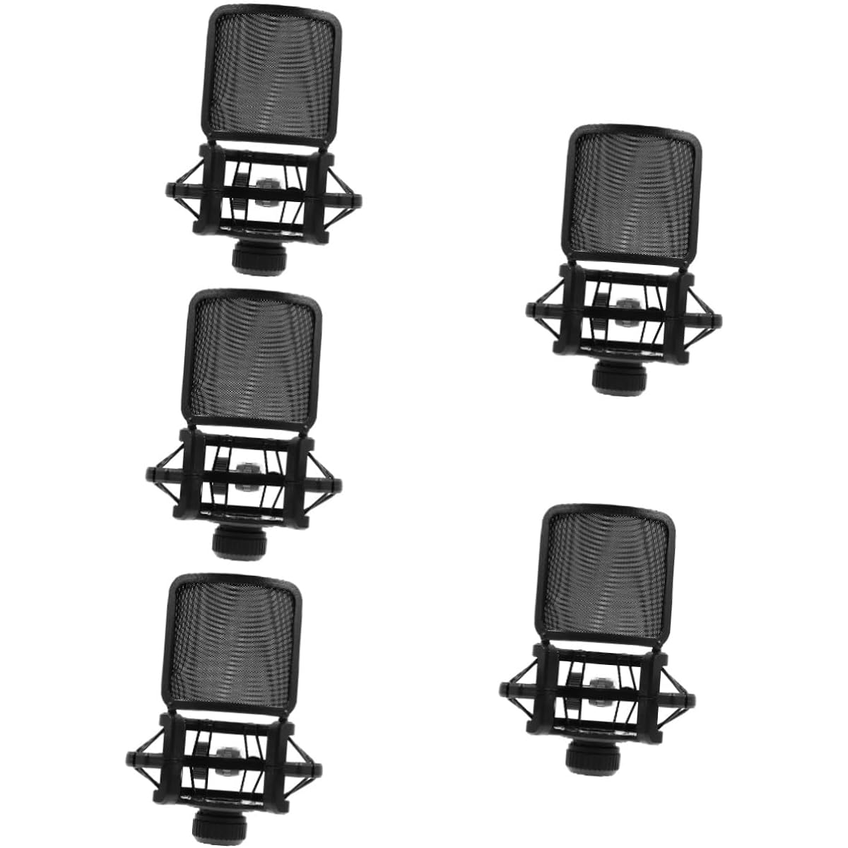 VICASKY Blowout Screen Bracket Microphone Anti-Vibration Rack Shockproof Mount for Microphone Q2u Table Mic Stand Condenser Microphone Protective Mic Guard Protective Cap Capacitance Plastic Set of 5
