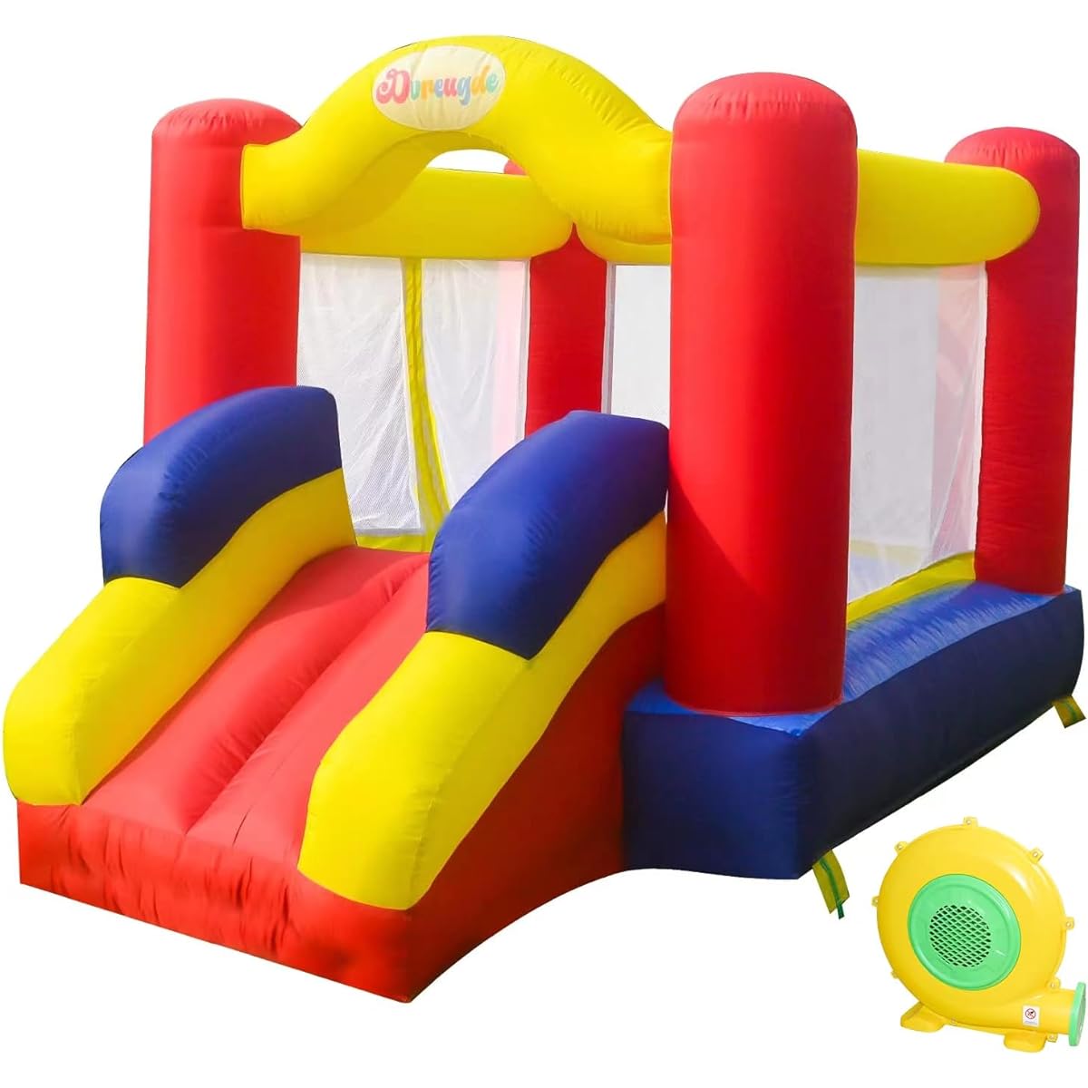 Toddler Outdoor Play Bounce House Slide Playhouse Kids Backyard Playground Set for Backyard