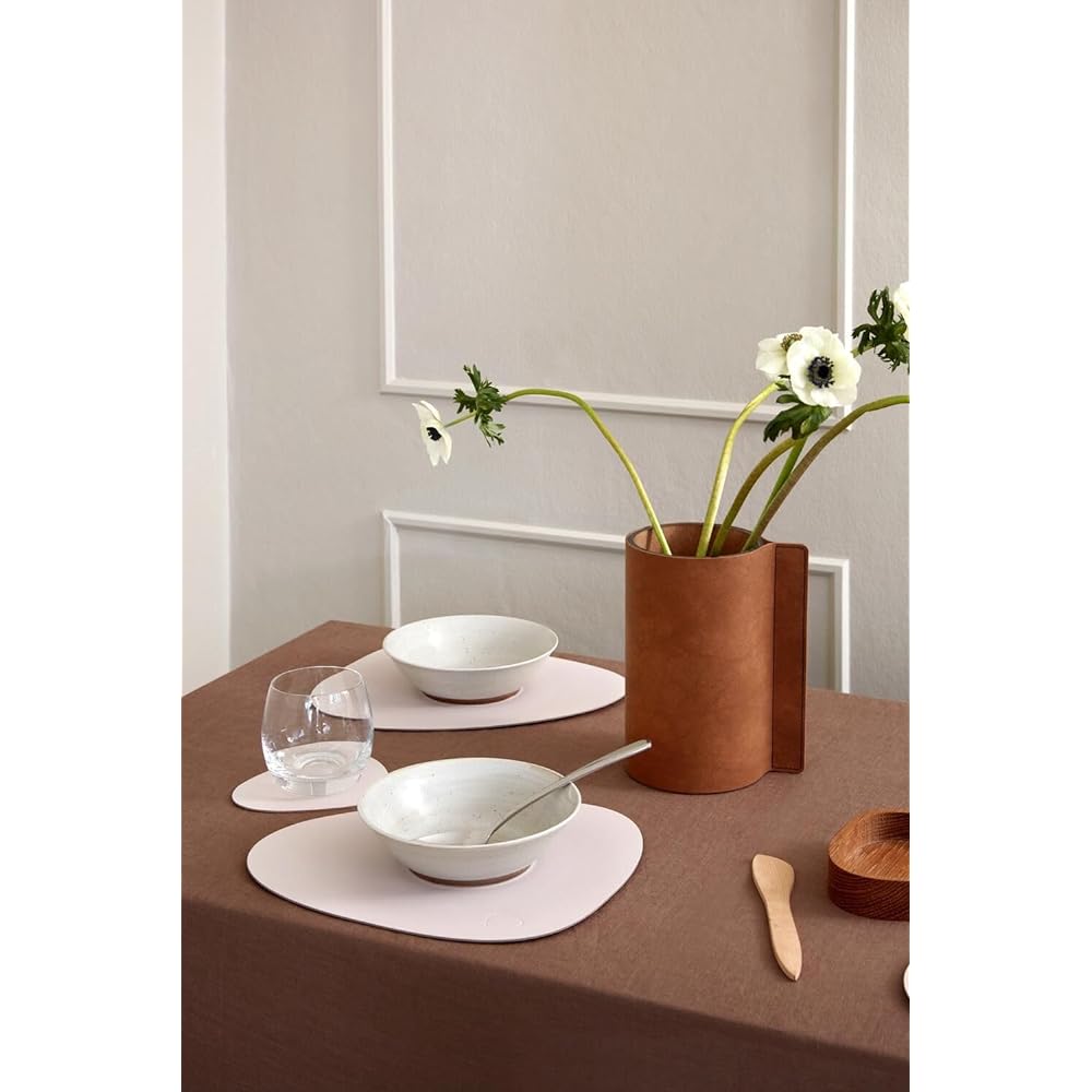 LINDDNA Coaster Glass Mat Curve Hippo Black-Anthracite 8P 981286-CN