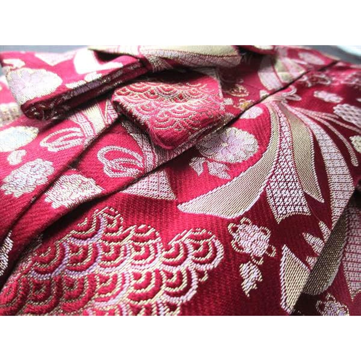 13-string Koto case, round koto bag, brocade, 7-piece, 11, noshi pattern, red