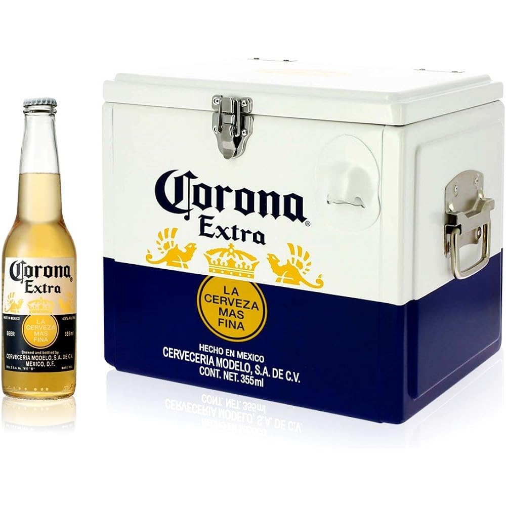 [Set purchase] Corona Cooler Box + Corona Extra Bottle [Mexico 355ml x 12 bottles pack] & Corona Extra Bottle [Mexico 355ml x 8 bottles set with bucket] [Gift Box Included]