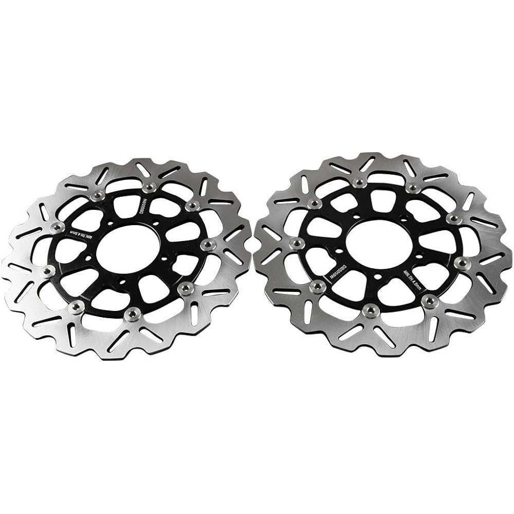 GZYF Motorcycle Brake Rotor Parts Front Brake Disc Rotor Stainless Steel Black Kawasaki ZX6R NINJA 636 2013-2016 / Z800 2013-2017 / Z1000 2014-2015 1 Pair