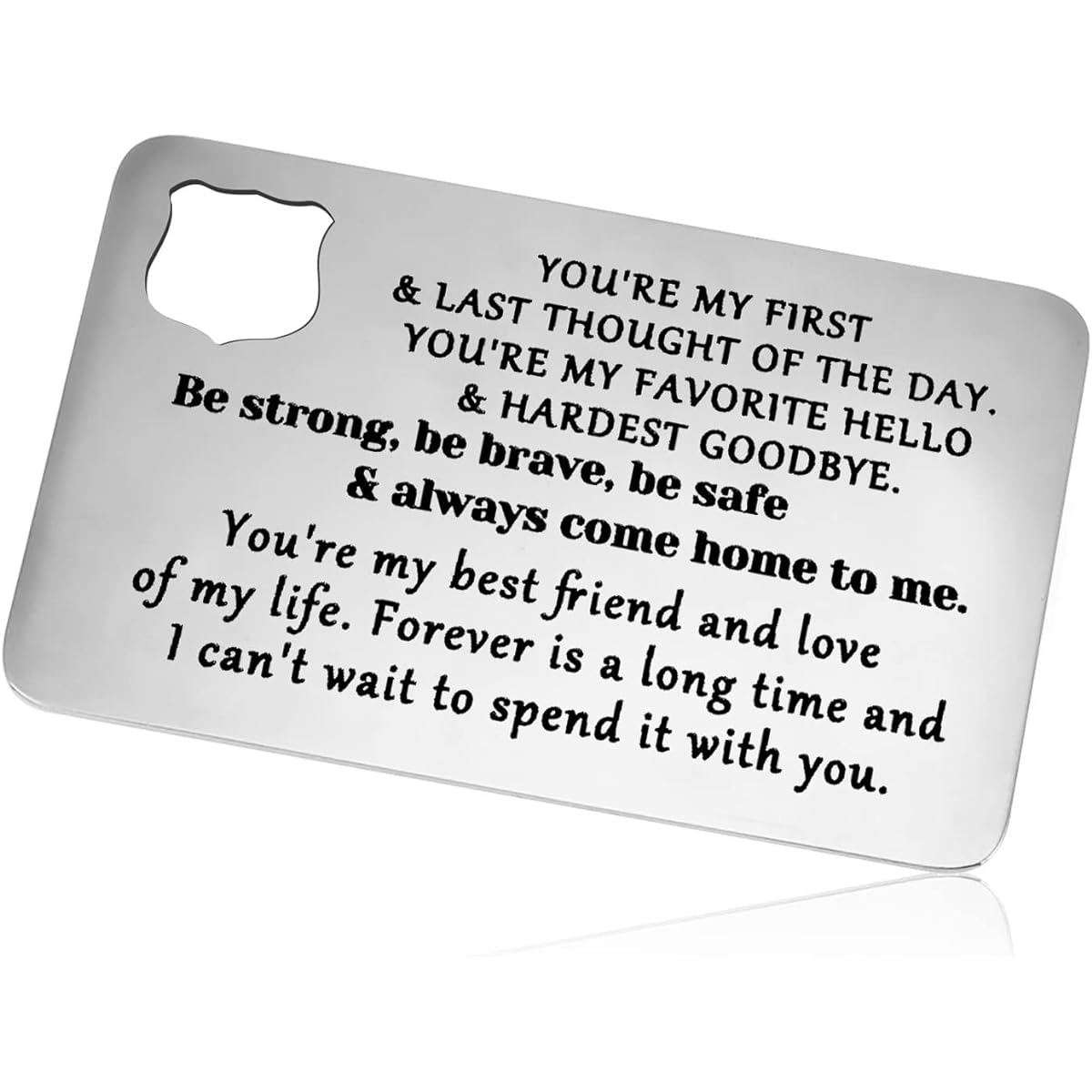 Fathers Day Gifts Police Officer Gifts Metal Wallet Insert Card Police Officer Gifts Police Husband Gifts Wife Sheriff Gifts Police Graduation Gifts Engraved Wallet Insert Cards Christmas Birthday Gifts